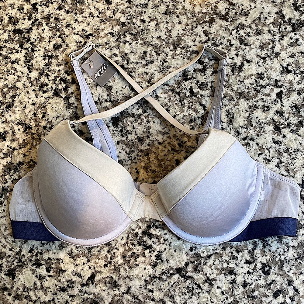 NWT Aerie (Hannah?) Racerback Bra 34A Blue